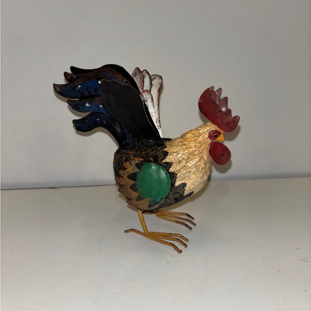 Colorful Rooster Figurine